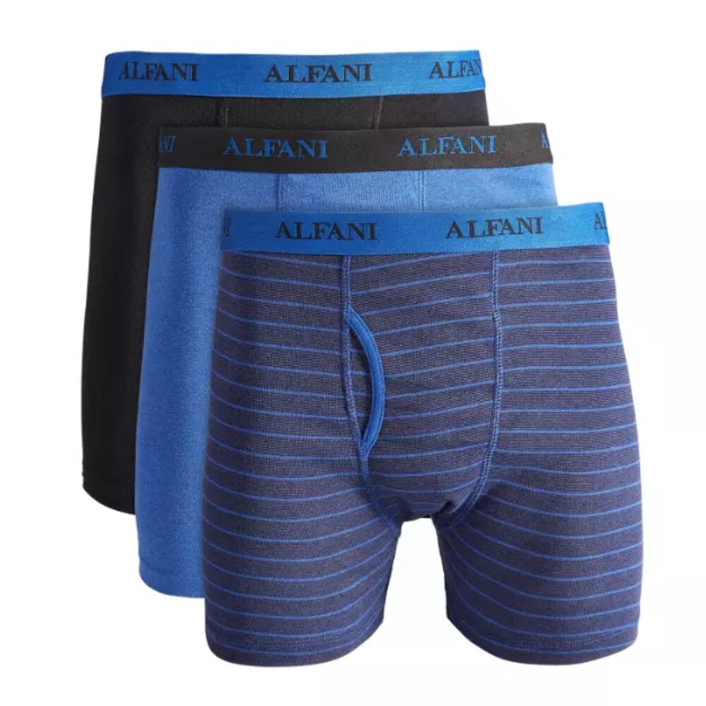 Alfani Men's Boxer Briefs - 5-pack Blue Black S B4HP